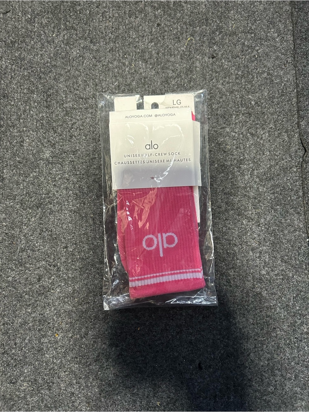 alo Pink Crew Socks - Logo Athletic Tube Socks